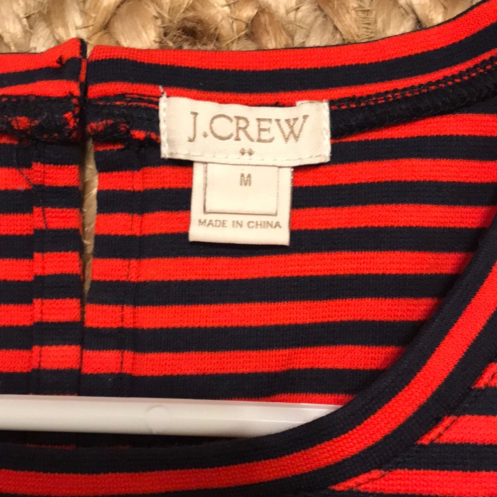 J. Crew Striped Tank with Ruffle Bottom - Picture 3 of 5